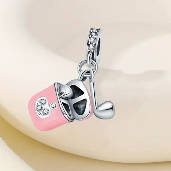 Jewelry - Sterling Silver and Pink Music Headphones Charm